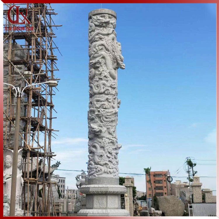 廣場(chǎng)石雕龍柱圖片